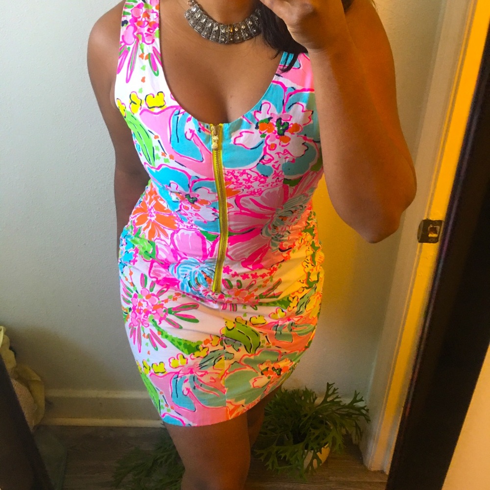 Neon Psychedelic Floral Dress